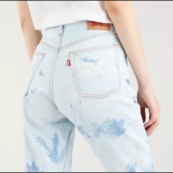 Levi’s 501 Jeans Cropped Acid Wash Denim - Picture 4 of 11